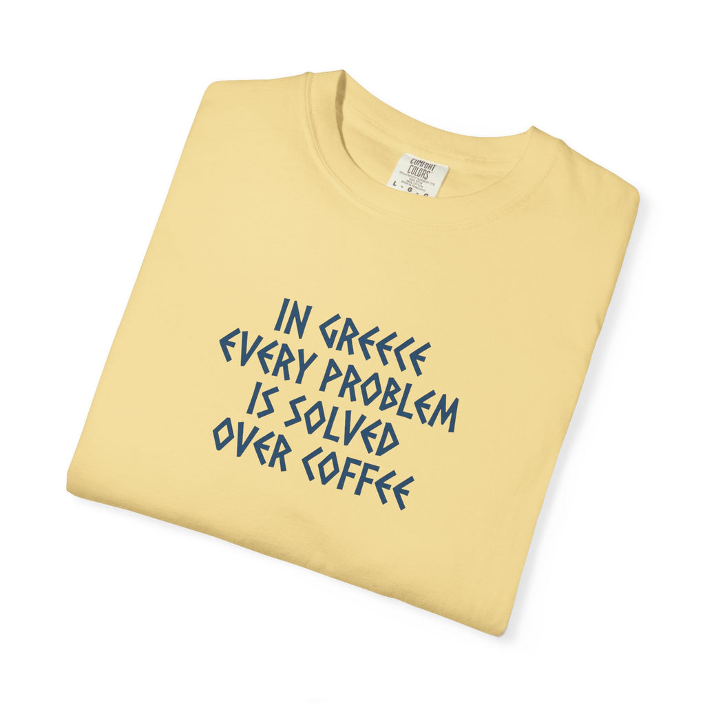 In Greece Every Problem Is Solved Over Coffee