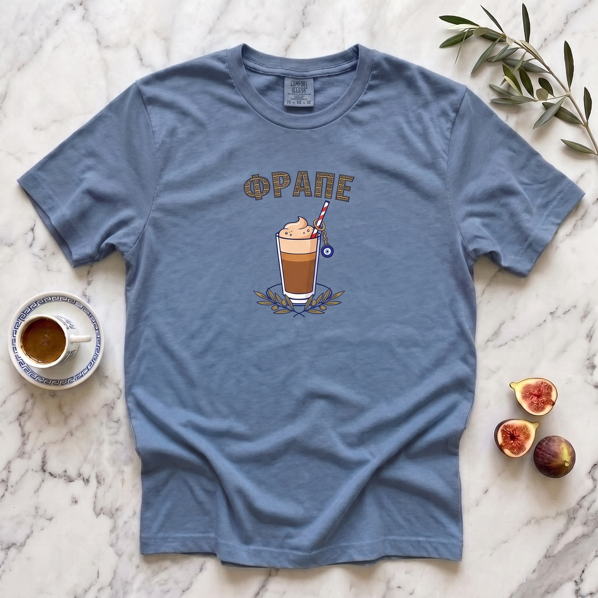 Frappe t-shirt - Blue Jean