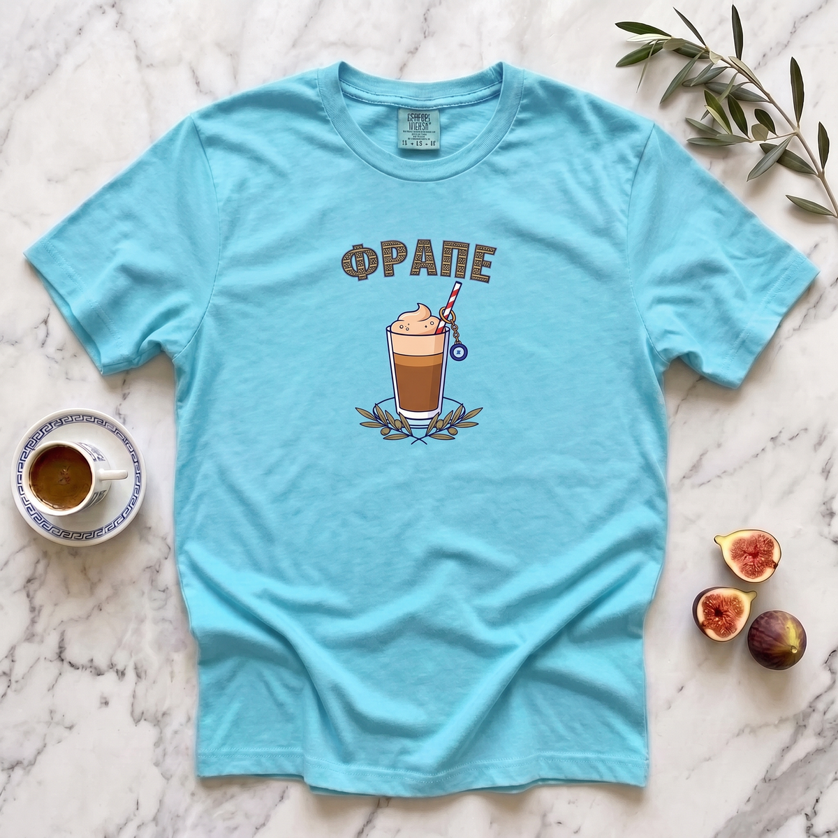 Frappe t-shirt - Lagoon Blue
